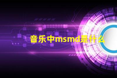 音乐中msmd是什么意思 msmd电池是什么吗